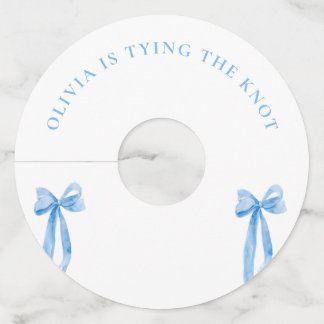 ダスティーブルーのリボン 彼女は結婚する バチェロレッテ ワイングラスタグ