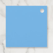 ダスティーブルーのリボン　彼女は結婚する ブライダルシャワーのお祝い フェイバータグ (裏面)