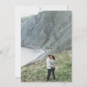 ダスティーブルーの写真ウェディング 招待状 (裏面)