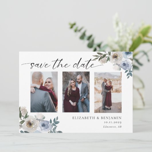 ダスティーブルーの写真 ウェディング セーブ・ザ・デート エレガント (スタンド正面)