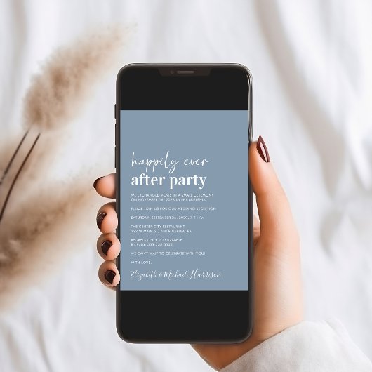 ダスティーブルーの写真 ウェディング レセプション インビテーション
