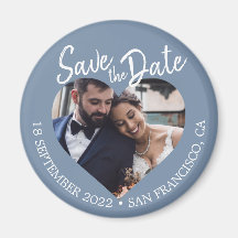 ダスティーブルーの写真 現代のスクリプトで「Save the Date」