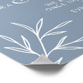 ダスティーブルーの席を選ぶ、陣営ではないウェディングポスター ポスター (角)