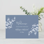 ダスティーブルーの桜 |  席次表ヘッダー 招待状 (スタンド正面)