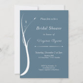 ダスティーブルーの結婚前お披露目招待状 招待状 (正面)