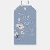 ダスティーブルーの結婚前お祝い感謝メッセージ ギフトタグ (正面)