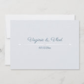 ダスティーブルーの結婚式 Save The Date 招待状 (裏面)