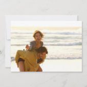 ダスティーブルーの縮小マイクロウェディング発表 招待状 (裏面)