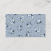ダスティーブルーの花のウェディングシャワーレシピ依頼同封カード エンクロージャーカード (裏面)