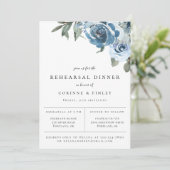 ダスティーブルーの花のハウスウェディングディナー 案内状 (スタンド正面)