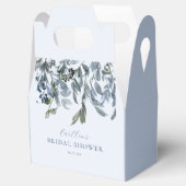 ダスティーブルーの花のブライズシャワー フェイバーボックス (オープン)