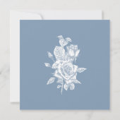 ダスティーブルーの花の彩るリハーサルディナー 招待状 (裏面)