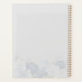 ダスティーブルーの花の水彩ウェディング プランナー手帳 (裏面)