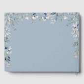 ダスティーブルーの花束 ウェディング カスケード ゲストブック (裏面)