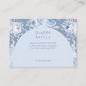 ダスティーブルーの花柄おむつくじ エンクロージャーカード (正面)