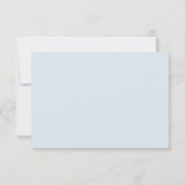 ダスティーブルーの花柄水彩ウェディング返信カード 出欠カード (裏面)