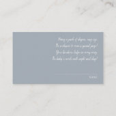 ダスティーブルーの野生の花のオムツくじ引き エンクロージャーカード (裏面)