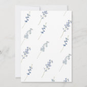ダスティーブルーの野生の花の ブライダルシャワーの招待状 招待状 (裏面)