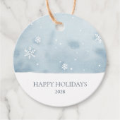 ダスティーブルーの雪の結晶 フェイバータグ (正面)