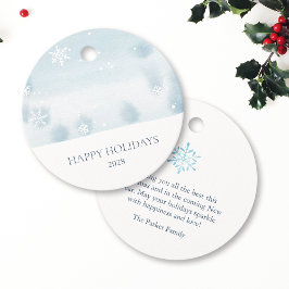 ダスティーブルーの雪の結晶 フェイバータグ