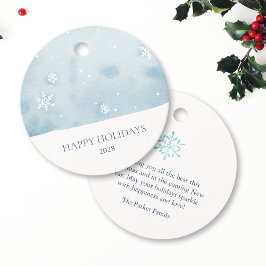 ダスティーブルーの雪の結晶 フェイバータグ