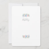 ダスティーブルーアンドピンクフローラブライダルシャワー 招待状 (裏面)