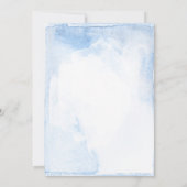 ダスティーブルーアンドピンクフローラ婚約パーティ 招待状 (裏面)