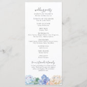 ダスティーブルーアンドピンクフローラ結婚式 プログラム (裏面)
