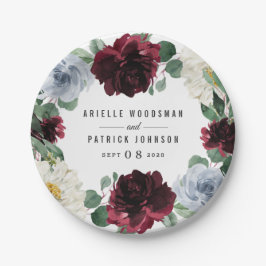 ダスティーブルーアンドブルゴーニュクランベリー秋イベント ペーパープレート