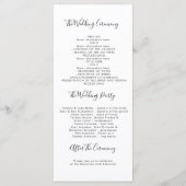 ダスティーブルーアンドブルゴーニュフローラ結婚式 プログラム (裏面)