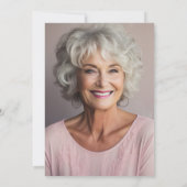 ダスティーブルーアンドホワイトフローラメモリアル招待状 招待状 (裏面)