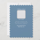 ダスティーブルーアンドホワイト結婚式招待状 招待状 (裏面)