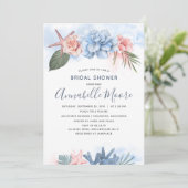 ダスティーブルーアンド赤面ビーチブライダルシャワー 招待状 (スタンド正面)