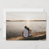 ダスティーブルーイエローフローラル写真Save the Date 案内状 (裏面)