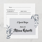 ダスティーブルーイucalyptus ブライダルシャワー レシピ ポストカード (正面/裏面)