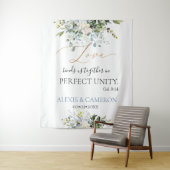 ダスティーブルーウォーターカラーユーカリ, Col. 3:14 タペストリー (インサイチュ)