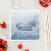 ダスティーブルーウォーター色とアクリル スタンダードランチョンナプキン (インサイチュ)