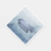 ダスティーブルーウォーター色とアクリル スタンダードランチョンナプキン (角)