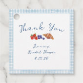 ダスティーブルーギンガム ブランシュ ブライズシャワー お礼 フェイバータグ (正面)