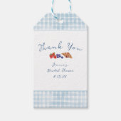 ダスティーブルーギンガム ブランシュ ブライズシャワー サンクス ギフトタグ (正面)