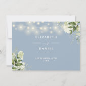 ダスティーブルーグリーンウェディングの詳細情報 招待状 (裏面)