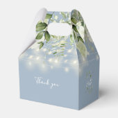 ダスティーブルーグリーンリースストリングライトモノグラムウェディング フェイバーボックス (裏面サイド)