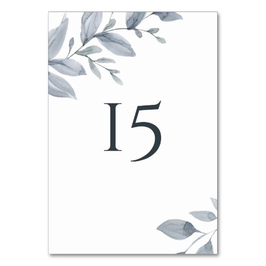 ダスティーブルーグリーン水彩 テーブルナンバー (正面)