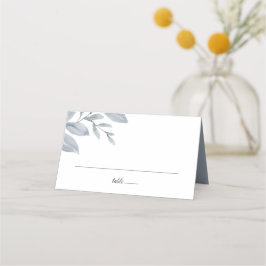 ダスティーブルーグリーン水彩 プレイスカード