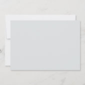 ダスティーブルーグレーとホワイトの結婚式「Save The Date」 招待状 (裏面)