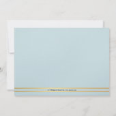 ダスティーブルーゴールドペイントマウンテンウェディングレセプション 招待状 (裏面)