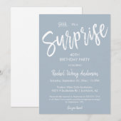 ダスティーブルーサプライズ誕生日引退パーティー 招待状 (正面/裏面)
