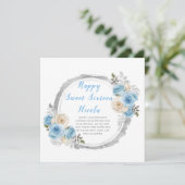 ダスティーブルーシルバーエレガントフラワー スイート16 カード (スタンド正面)