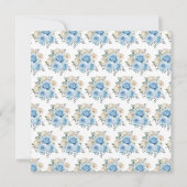 ダスティーブルーシルバーエレガントフラワー スイート16 カード (裏面)