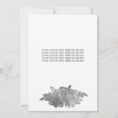 ダスティーブルーシルバードレス ミス キンセ キンセアニェラ 招待状 (裏面)